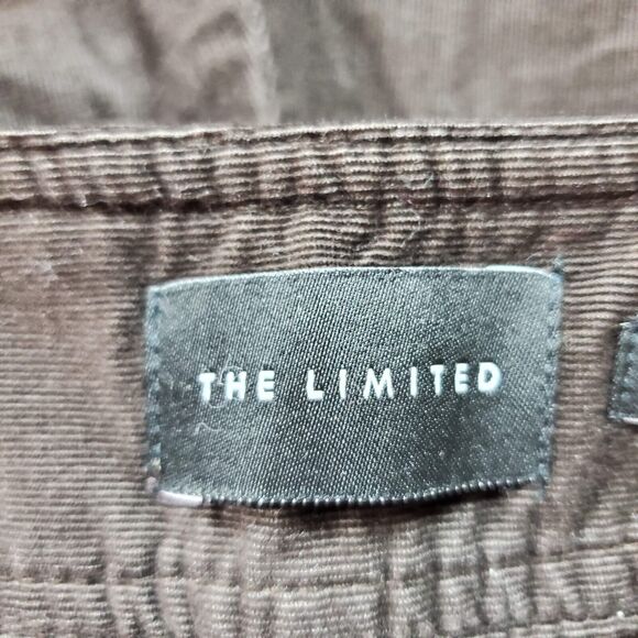 The Limited Corduroy Drew Fit Pants SZ 6 Chocolate Brown Wide Waistband Fall Y2K - Picture 5 of 8